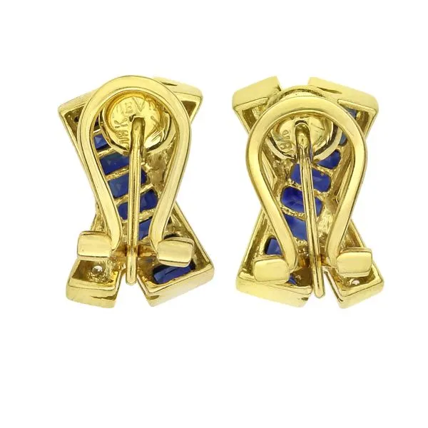 LeVian 18K Sapphire & Diamond Earrings | Purple Creek